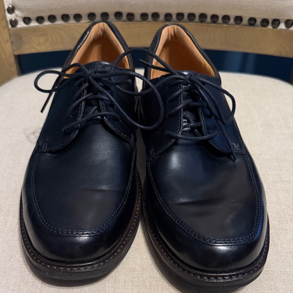 Ecco Men's Black Leather Tie-Up Oxfords, EU size 41